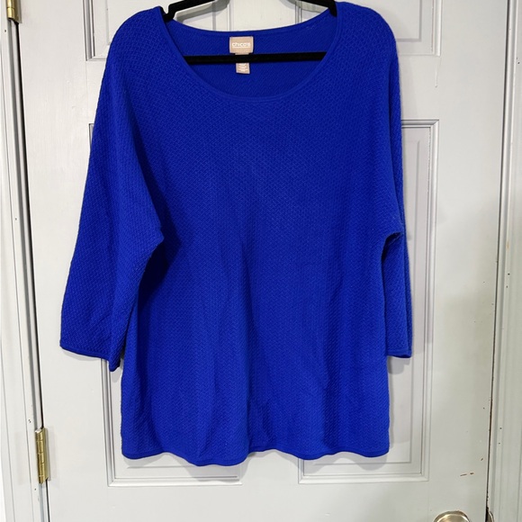 Chico's Tops - Chico's Vibrant Blue Knit Top